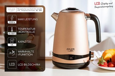 Czajnik metalowy 1,7L z LCD & regulacją temperatury Czajnik metalowy 1,7L z LCD & regulacją temperatury