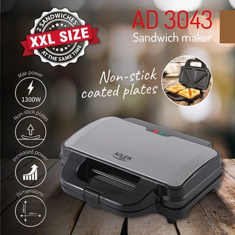 OPIEKACZ do Kanapek Tostów XXL Duży Solidny Toster Sandwich 1300W XXL Mocny