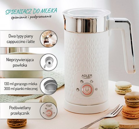 Spieniacz do mleka - spienianie i podgrzewanie (latte i cappucino)
