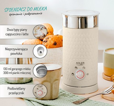 Spieniacz do mleka - spienianie i podgrzewanie (latte i cappucino)