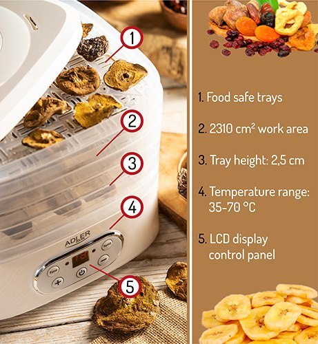 Suszarka do grzybów, ziół i żywności - dehydrator Suszarka do grzybów, ziół i żywności - dehydrator