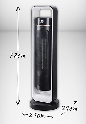 Termowentylator kolumnowy ceramiczny LCD z pilotem + Timer