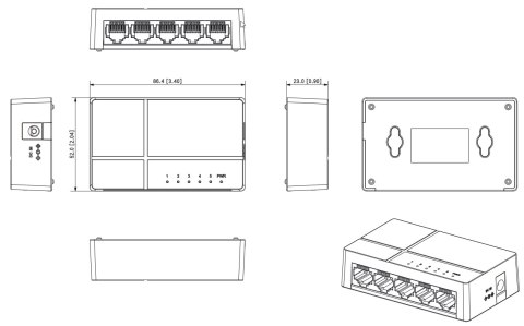 SWITCH DAHUA PFS3005-5GT-L-V2