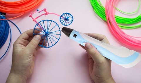 DŁUGOPIS 3D PEN DLA DZIECI Z USB-C + NOŻYCZKI + 10 KOLORÓW GRATIS