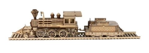 DREWNIANE PUZZLE 3D POCIĄG PAROWY LOKOMOTYWA DIY 8+ DREWNIANE PUZZLE 3D POCIĄG PAROWY LOKOMOTYWA DIY 8+