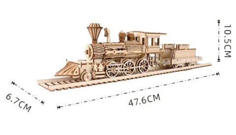 DREWNIANE PUZZLE 3D POCIĄG PAROWY LOKOMOTYWA DIY 8+ DREWNIANE PUZZLE 3D POCIĄG PAROWY LOKOMOTYWA DIY 8+