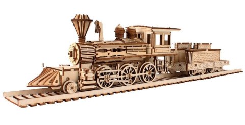 DREWNIANE PUZZLE 3D POCIĄG PAROWY LOKOMOTYWA DIY 8+ DREWNIANE PUZZLE 3D POCIĄG PAROWY LOKOMOTYWA DIY 8+