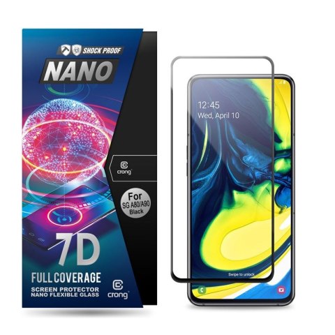 Crong 7D Nano Flexible Glass - Szkło hybrydowe 9H na cały ekran Samsung Galaxy A80 / A90 Crong 7D Nano Flexible Glass - Szkło hybrydowe 9H na cały ekran Samsung Galaxy A80 / A90