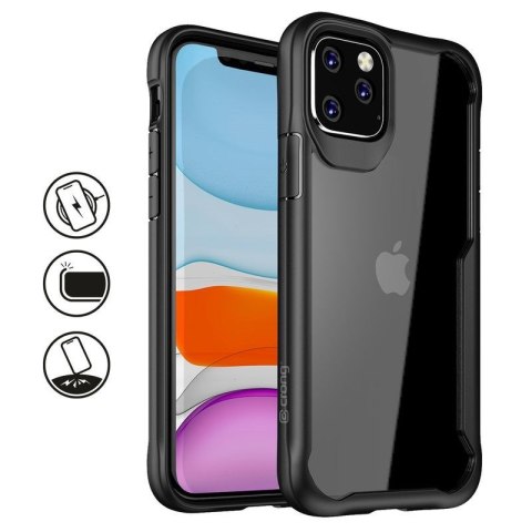 Crong Hybrid Clear Cover - Etui iPhone 11 Pro Max (czarny)