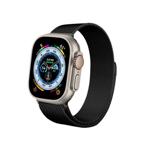 Crong Milano Steel - Pasek ze stali nierdzewnej do Apple Watch 38/40/41/42 mm (czarny) Crong Milano Steel - Pasek ze stali nierdzewnej do Apple Watch 38/40/41/42 mm (czarny)