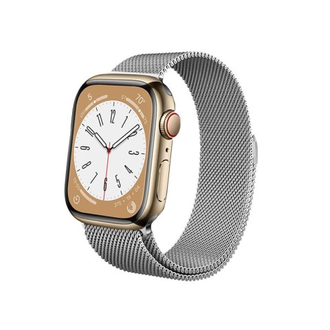 Crong Milano Steel - Pasek ze stali nierdzewnej do Apple Watch 38/40/41/42 mm (srebrny)