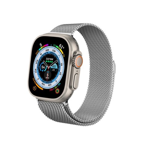 Crong Milano Steel - Pasek ze stali nierdzewnej do Apple Watch 44/45/46/49 mm (srebrny) Crong Milano Steel - Pasek ze stali nierdzewnej do Apple Watch 44/45/46/49 mm (srebrny)