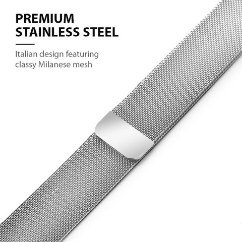 Crong Milano Steel - Pasek ze stali nierdzewnej do Apple Watch 44/45/46/49 mm (srebrny) Crong Milano Steel - Pasek ze stali nierdzewnej do Apple Watch 44/45/46/49 mm (srebrny)