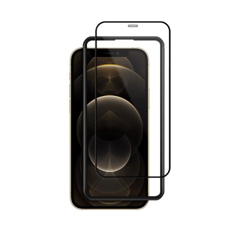 Crong Anti-Bacterial 3D Armour Glass - Szkło hartowane 9H na cały ekran iPhone 12 Pro Max + ramka instalacyjna Crong Anti-Bacterial 3D Armour Glass - Szkło hartowane 9H na cały ekran iPhone 12 Pro Max + ramka instalacyjna