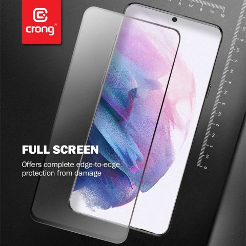 Crong 7D Nano Flexible Glass - Niepękające szkło hybrydowe 9H na cały ekran Samsung Galaxy S21