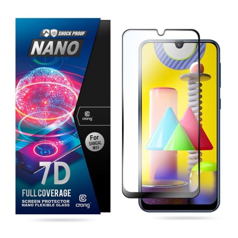 Crong 7D Nano Flexible Glass - Szkło hybrydowe 9H na cały ekran Samsung Galaxy M31 Crong 7D Nano Flexible Glass - Szkło hybrydowe 9H na cały ekran Samsung Galaxy M31