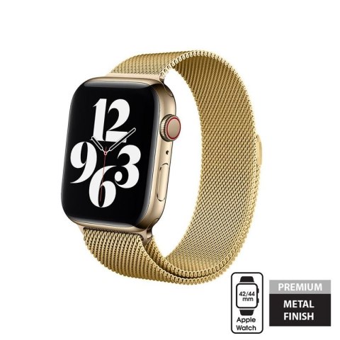 Crong Milano Steel - Pasek ze stali nierdzewnej do Apple Watch 44/45/46/49 mm (złoty)