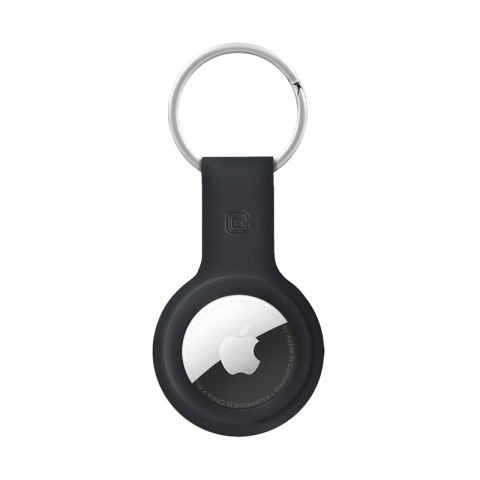 Crong Silicone Case with Key Ring - Etui ochronne brelok do Apple AirTag (czarny) Crong Silicone Case with Key Ring - Etui ochronne brelok do Apple AirTag (czarny)