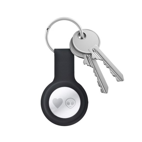 Crong Silicone Case with Key Ring - Etui ochronne brelok do Apple AirTag (czarny) Crong Silicone Case with Key Ring - Etui ochronne brelok do Apple AirTag (czarny)