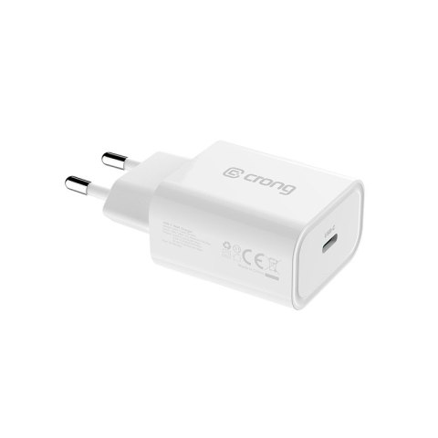 Crong USB-C Travel Charger - Ładowarka sieciowa USB-C Power Delivery 20W (biały)