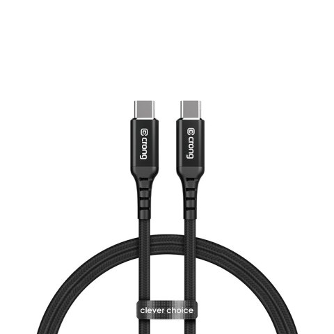 Crong Armor Link - Kabel 60W 3A USB-C do USB-C Power Delivery Fast Charging 150cm (czarny)