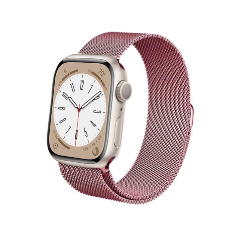 Crong Milano Steel - Pasek ze stali nierdzewnej do Apple Watch 38/40/41/42 mm (różowe złoto)