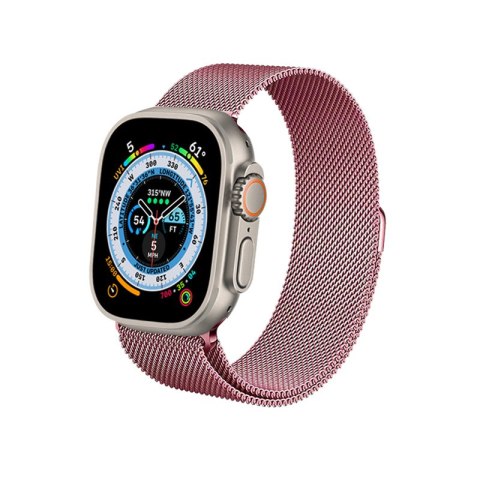 Crong Milano Steel - Pasek ze stali nierdzewnej do Apple Watch 38/40/41/42 mm (różowe złoto)