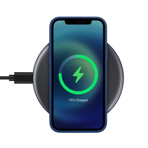 Crong PowerSpot Fast Wireless Charger - Aluminiowa ładowarka bezprzewodowa Qi 15W USB-C z powłoką ze szkła hartowanego (Shadow B