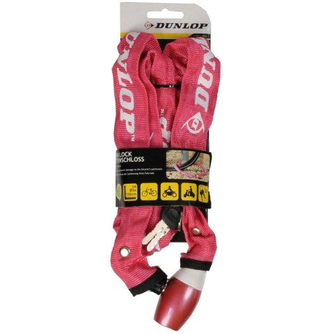 Dunlop - Zapięcie rowerowe na zamek łańcuch 120cm (Czerwony) Dunlop - Zapięcie rowerowe na zamek łańcuch 120cm (Czerwony)