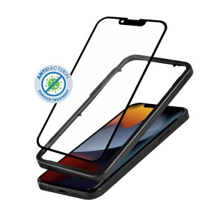 Crong Anti-Bacterial 3D Armour Glass - Szkło hartowane 9H na cały ekran iPhone 13 mini + ramka instalacyjna