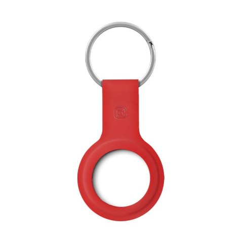 Crong Silicone Case with Key Ring - Etui ochronne brelok do Apple AirTag (czerwony)