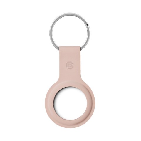 Crong Silicone Case with Key Ring - Etui ochronne brelok do Apple AirTag (piaskowy róż)