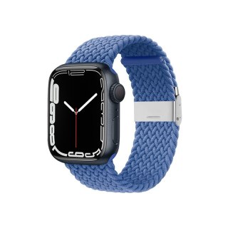 Crong Wave Band - Pleciony pasek do Apple Watch 44/45/46/49 mm (niebieski)