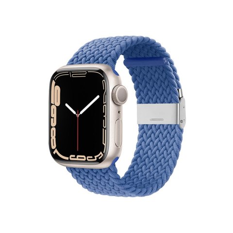 Crong Wave Band - Pleciony pasek do Apple Watch 44/45/46/49 mm (niebieski)