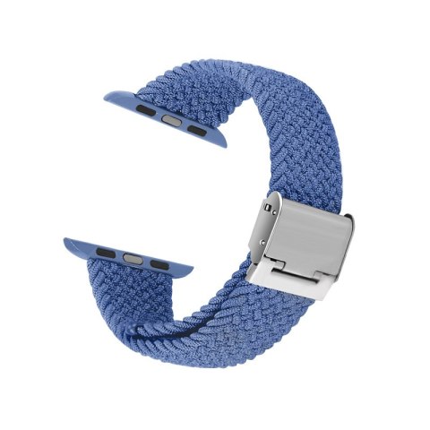 Crong Wave Band - Pleciony pasek do Apple Watch 44/45/46/49 mm (niebieski)