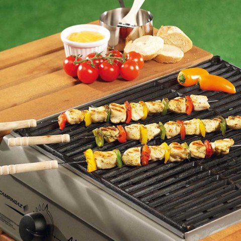 BBQ - szpikulce do szaszłyków w całości metalowe 24 cm (4szt.)