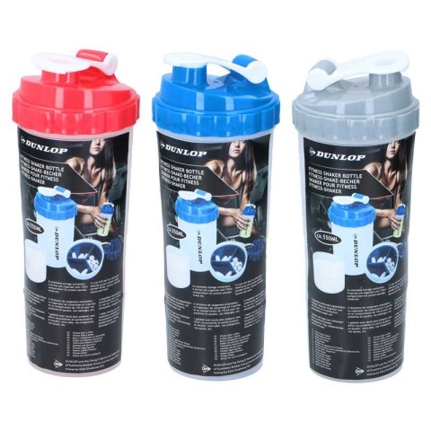 Dunlop - Butelka sportowa shaker z wygodnym zamykaniem 550 ml (niebieski)