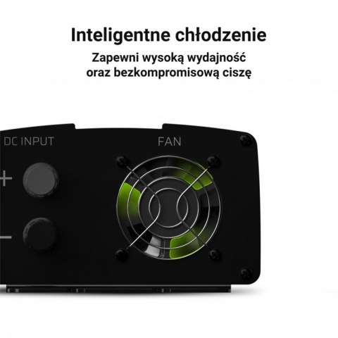 Green Cell - Przetwornica napięcia Inwerter 24V na 230V 500W/1000W Modyfikowana sinusoida