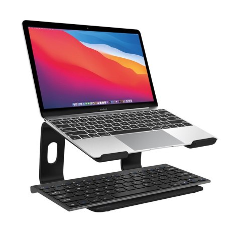 Crong AluBench - Aluminiowa podstawka do laptopa (czarny)