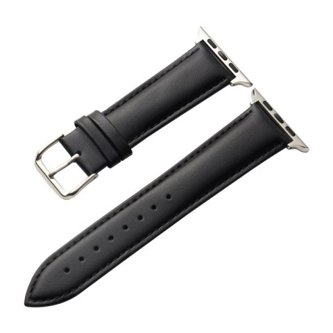 Crong Noble Band - Pasek z naturalnej skóry do Apple Watch 44/45/46/49 mm (Black Noir) Crong Noble Band - Pasek z naturalnej skóry do Apple Watch 44/45/46/49 mm (Black Noir)