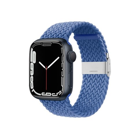 Crong Wave Band - Pleciony pasek do Apple Watch 38/40/41/42 mm (niebieski)