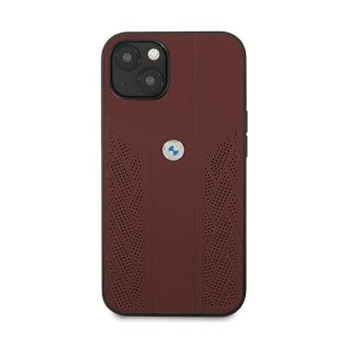 BMW Leather Curve Perforate HC - Etui iPhone 13 (czerwony)