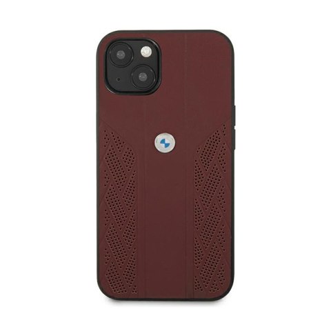 BMW Leather Curve Perforate HC - Etui iPhone 13 mini (czerwony)