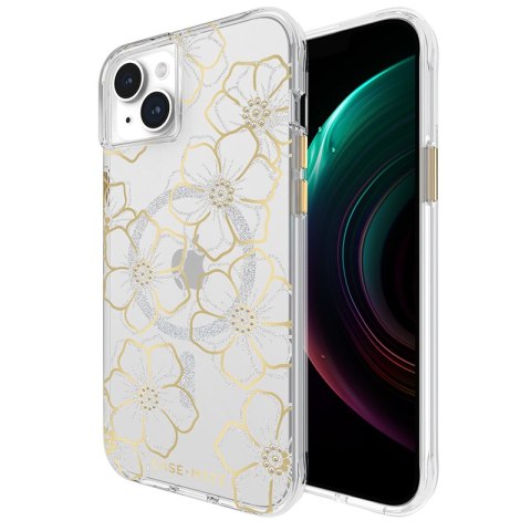 Case-Mate Floral Gems MagSafe - Etui iPhone 15 Plus (Gold)