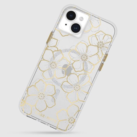 Case-Mate Floral Gems MagSafe - Etui iPhone 15 Plus (Gold)