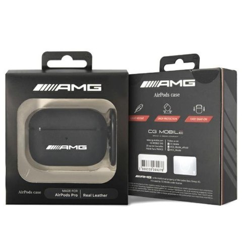 AMG Leather Big Logo - Etui AirPods Pro (czarny)