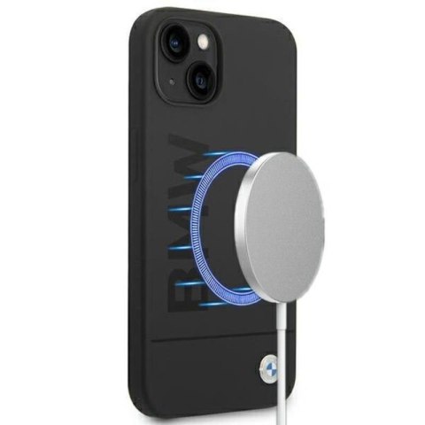 BMW Silicone Signature Logo Magsafe - Etui iPhone 14 Plus (czarny) BMW Silicone Signature Logo Magsafe - Etui iPhone 14 Plus (czarny)