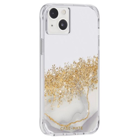 Case-Mate Karat - Etui iPhone 14 Plus zdobione złotem (Marble)