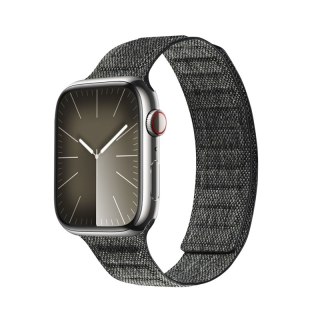 Crong Melange - Pasek magnetyczny do Apple Watch 44/45/46/49 mm (czarny melanż)