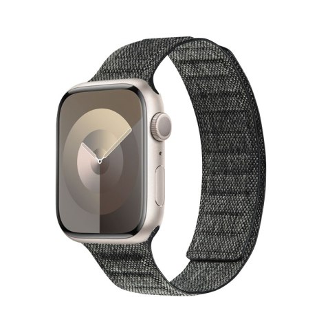 Crong Melange - Pasek magnetyczny do Apple Watch 44/45/46/49 mm (czarny melanż)